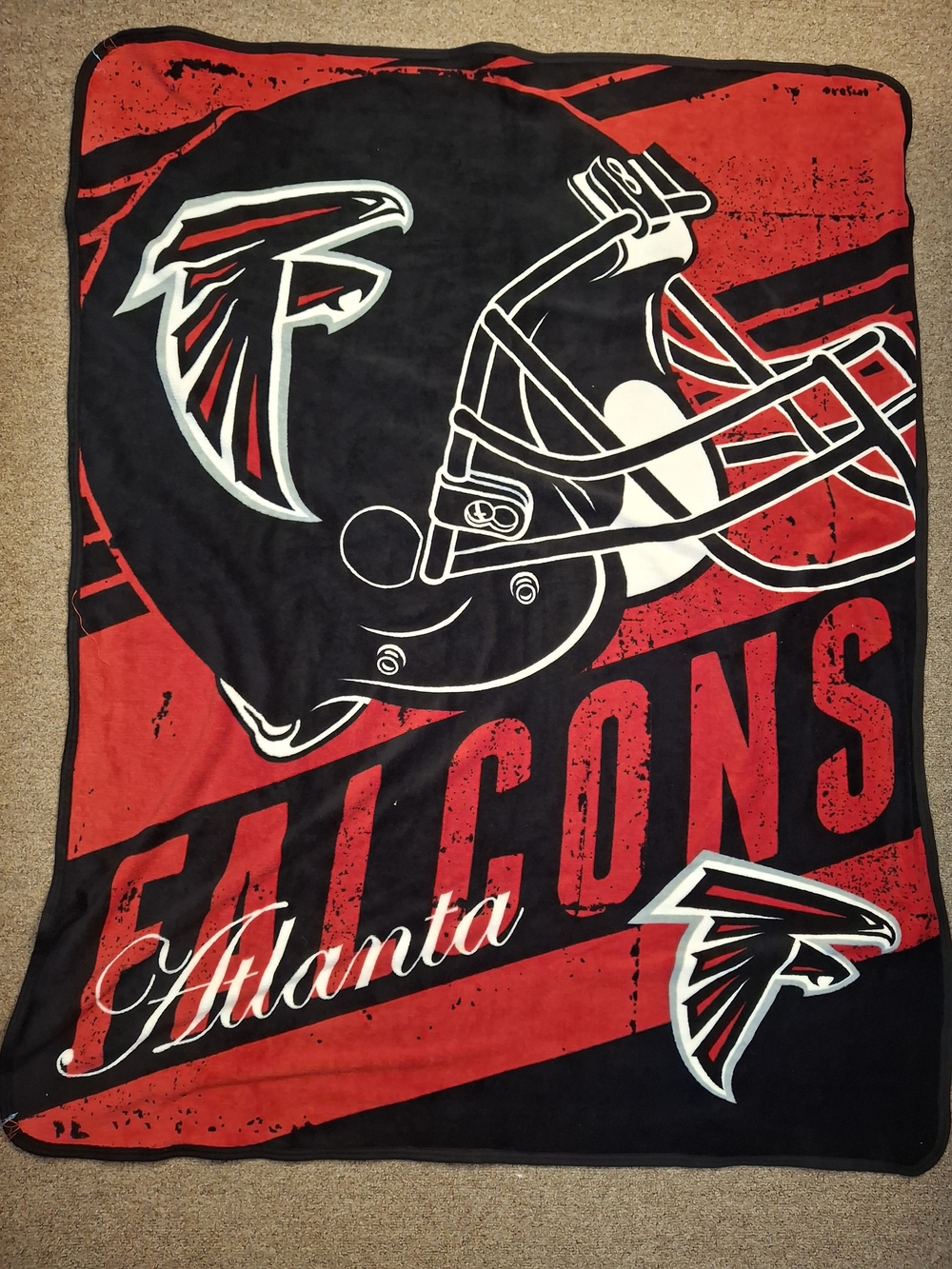 Atlanta Falcons Logo Plush Throw Blanket 60x80